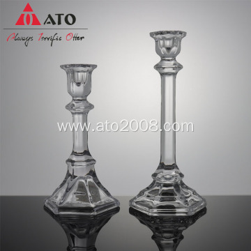 Candlestick Transparent Glass Candle Holders Candlesticks